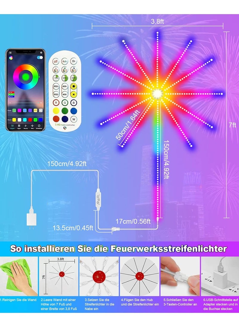 شريط طرز فضائي بلوتوث مع أضواء LED، أضواء لشريط البالونات مع تحكم عن بعد، تأثير المضي الألوان المتعددة، متزامن مع الموسيقى للديكور وحفلات الزفاف والبارات. - Image 5