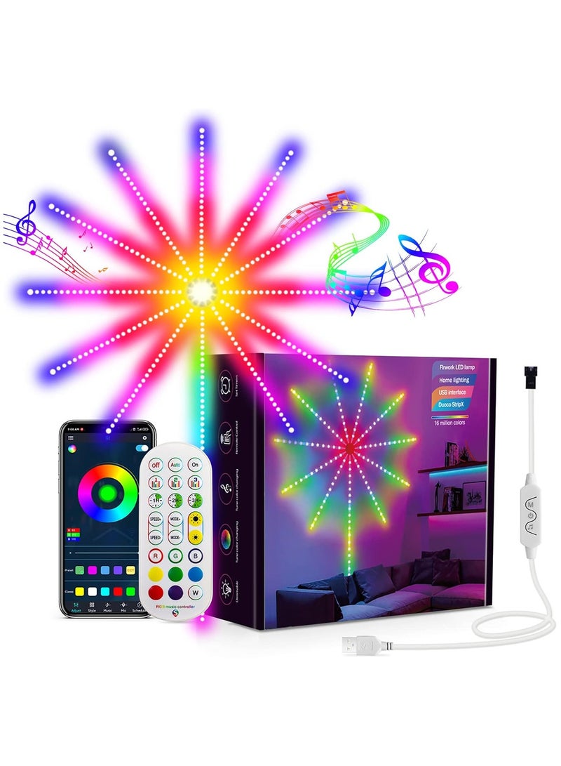 شريط طرز فضائي بلوتوث مع أضواء LED، أضواء لشريط البالونات مع تحكم عن بعد، تأثير المضي الألوان المتعددة، متزامن مع الموسيقى للديكور وحفلات الزفاف والبارات. - Image 1