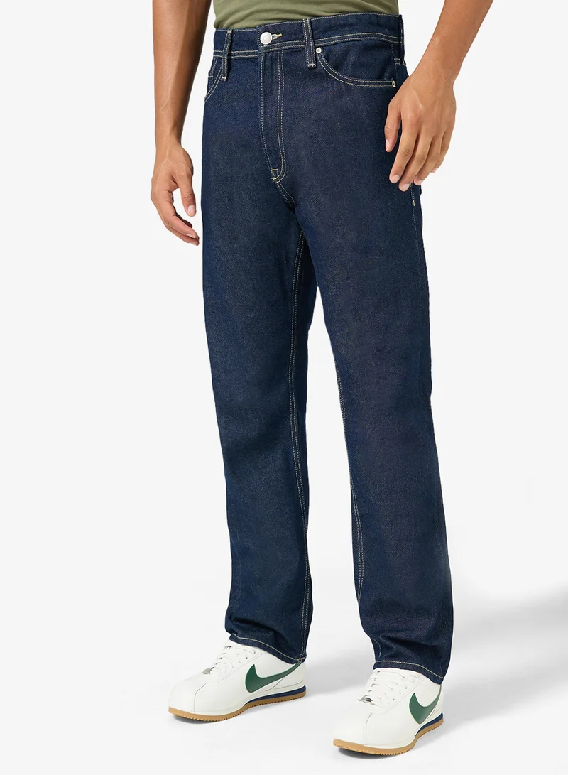 Light Wash Straight Fit Jeans