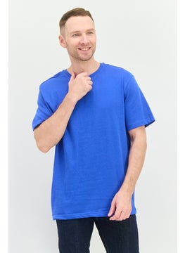 KANGOL Men Crew Neck Short Sleeves Plain T-Shirt, Blue  - Image 1