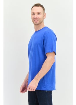 KANGOL Men Crew Neck Short Sleeves Plain T-Shirt, Blue  - Image 2