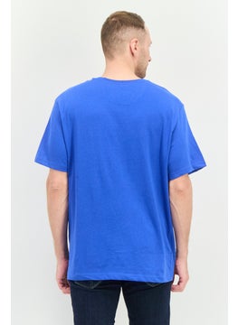 KANGOL Men Crew Neck Short Sleeves Plain T-Shirt, Blue  - Image 3