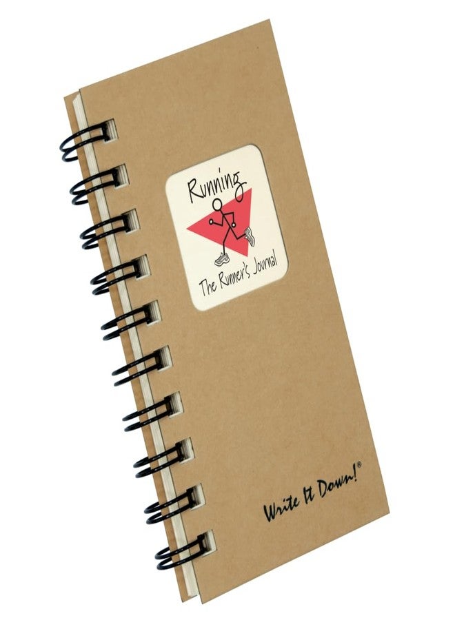Write it Down Series by Journals Unlimited, Guided Journal, Running, The Runner's Journal, Mini-Size 3”x5.5”, Kraft Hard Cover, Made in USA - Image 2