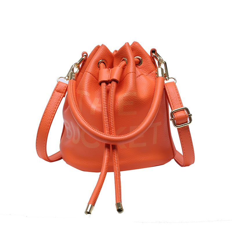 2022 New Summer Fashionable Letter Bucket Bag Lady Bags Simple Fashionable Shoulder Crossbody Bag - Image 1