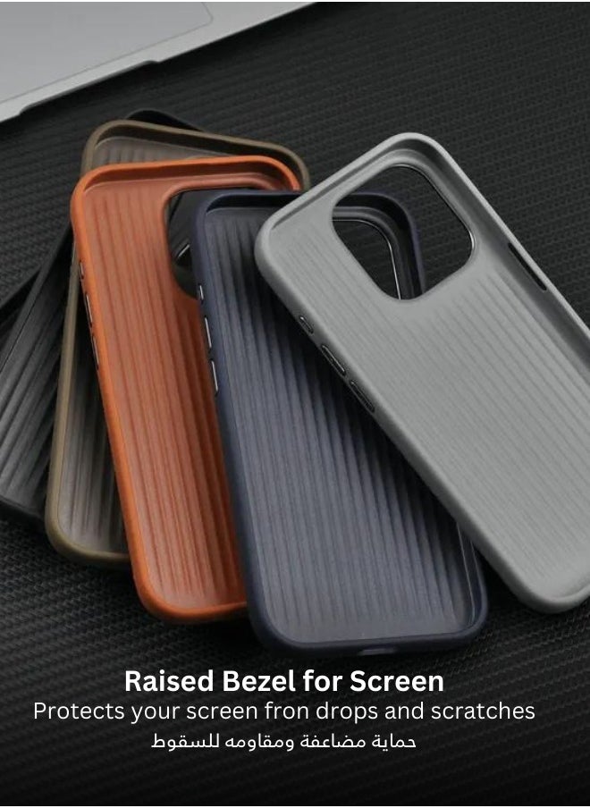 Protection cover for iPhone 16 Pro Max , with classic patterns, with buttons and a metal frame- blue