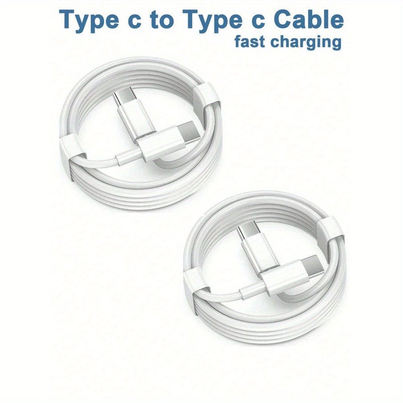USB C to USB C Charging Cable 60W 10ft Type C Fast Charger Cord Compatible with iPhone 16 16 Pro 16 Pro Max 15 15 Pro 15 Pro Max 15 Plus iPad Pro Air5 MacBook Samsung Galaxy S22 S21 S20 Ultra Black - Image 1