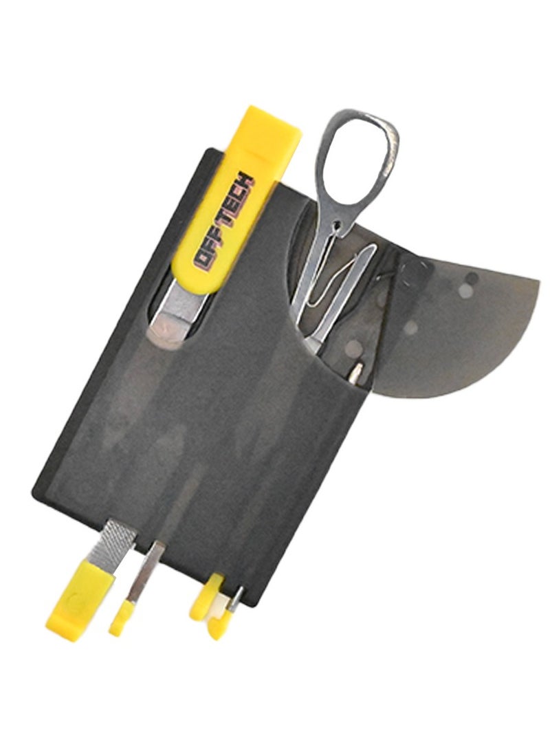 off tech Wallet-sized pocket card with multi-tools, for camping and outdoor activities - Image 1