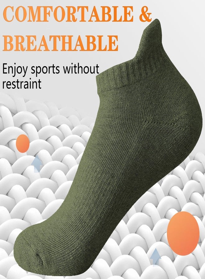 IMAGERIO Ankle Socks for Women and Men, Heel Tab Athletic Socks, Running, Low Cut, Tab Socks, Sports, No Show, Anti-Blister, Unisex, 6 Pairs - Green - Image 5