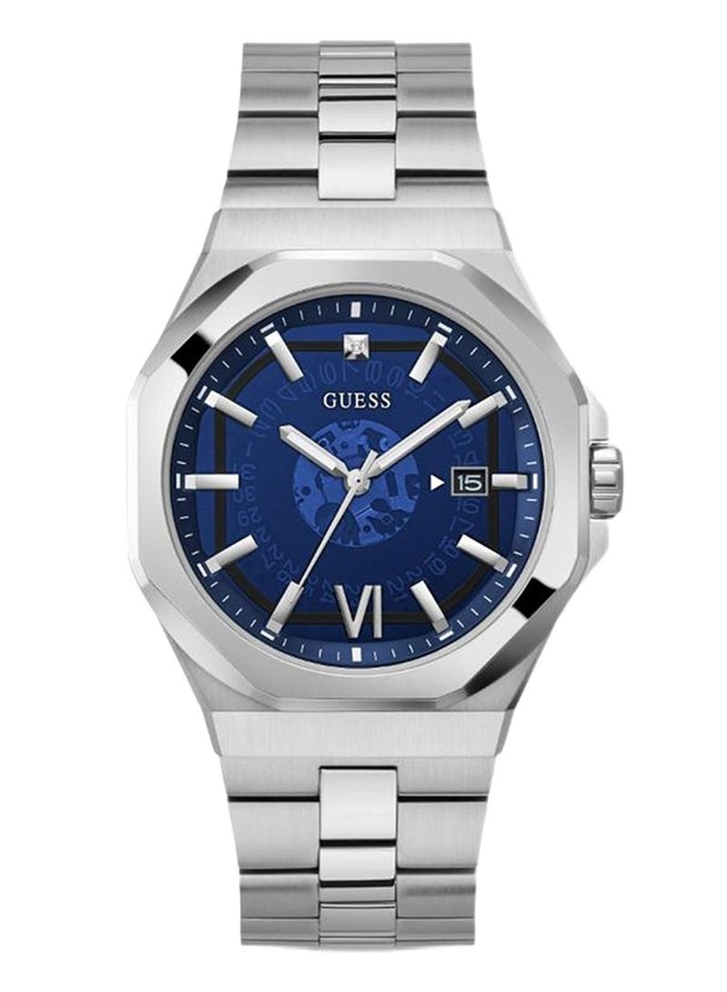 GUESS Men’s Emperor Analog Silver Stainless Steel Watch GW0573G1 - 42mm - Image 1