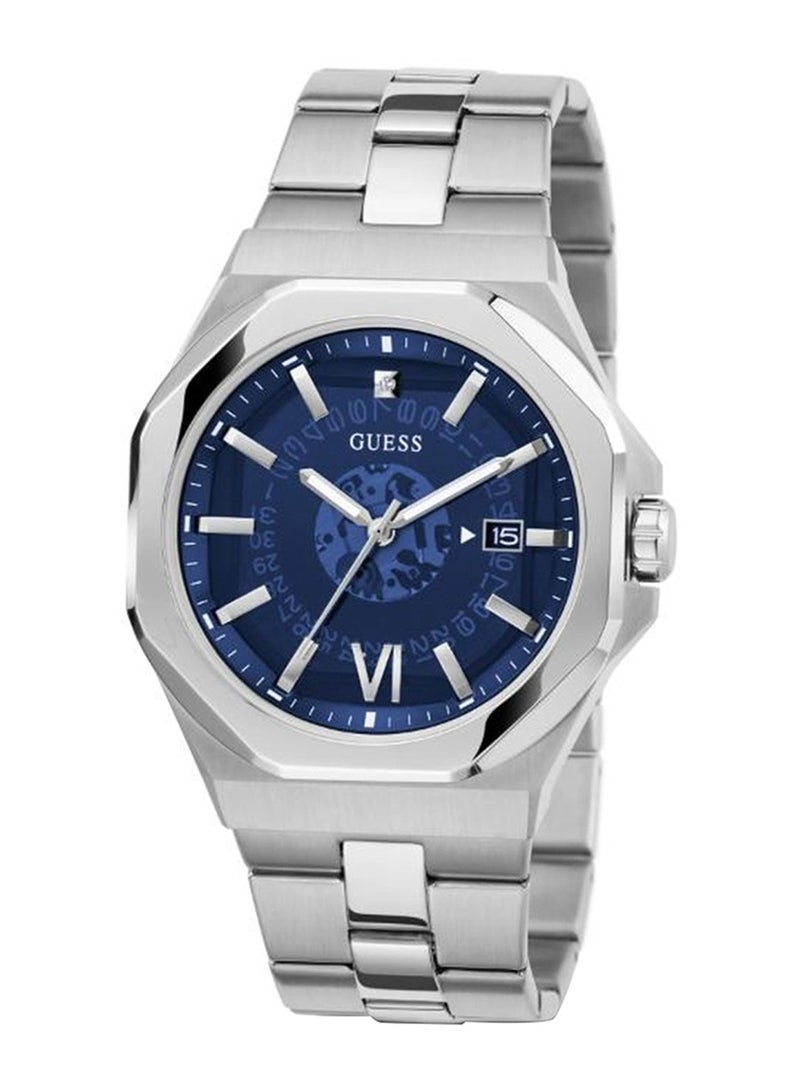 GUESS Men’s Emperor Analog Silver Stainless Steel Watch GW0573G1 - 42mm - Image 5