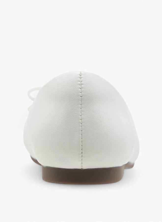 Little Missy Girls Bow Accent Slip-On Ballerina Shoes - Image 5