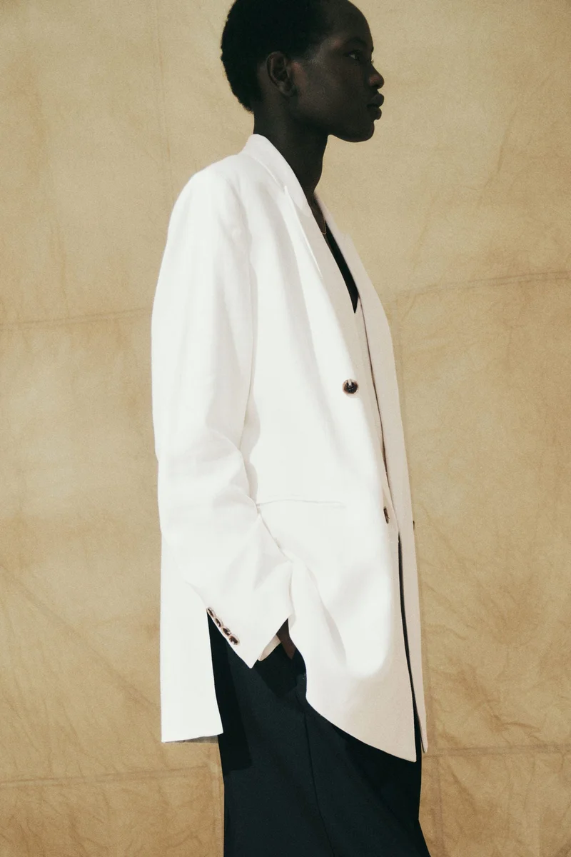 اتش اند ام كنزة من مزيج الكتان