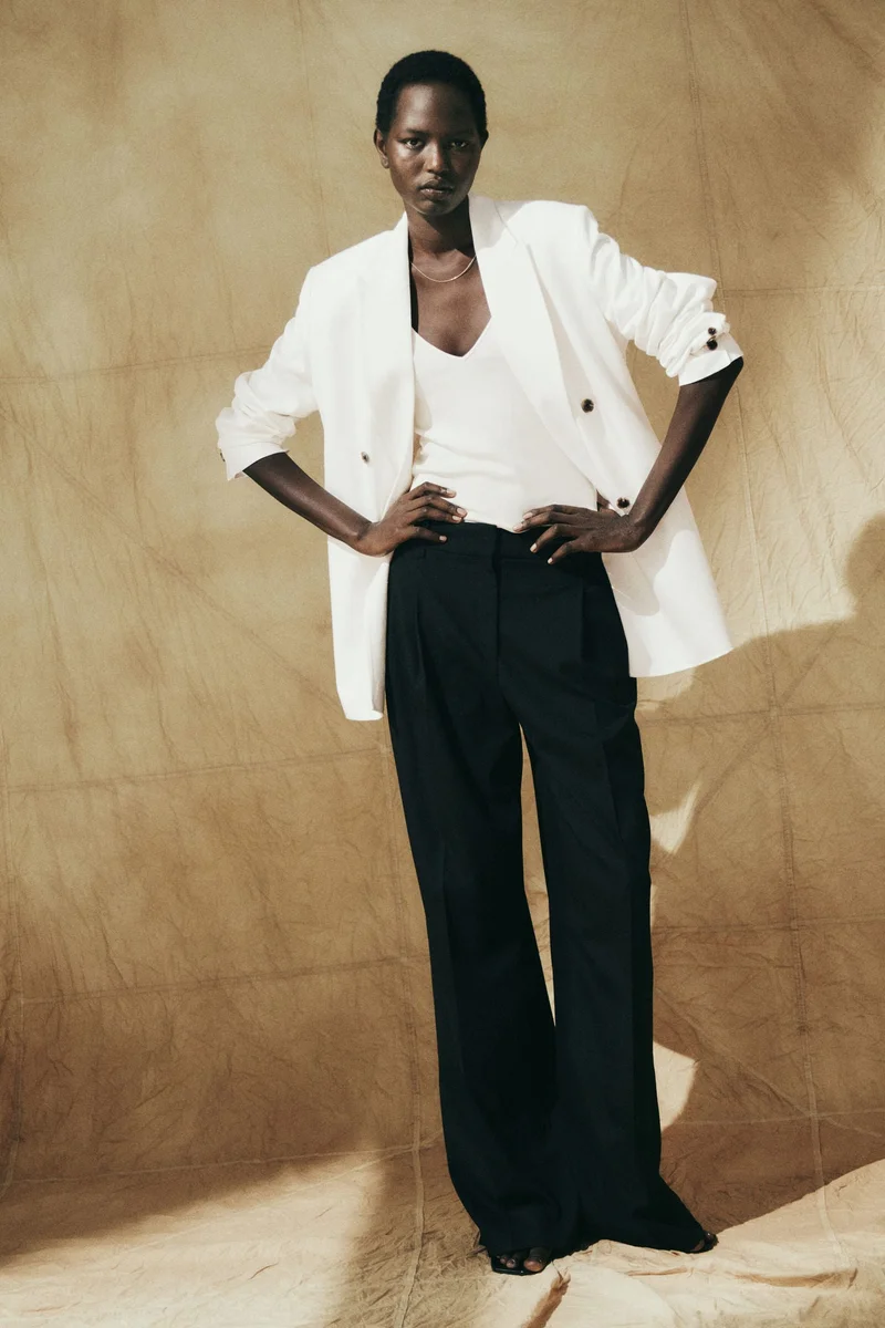 اتش اند ام كنزة من مزيج الكتان