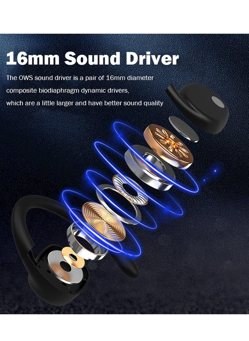 Generic - EXCEFORE Air Bone Conduction Headphones - Lightweight Wireless Bluetooth Earbuds with Earhooks for Running and Sports - Image 1