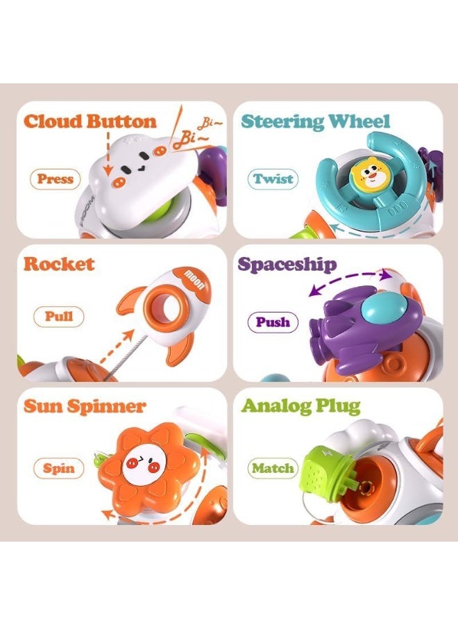 ZONEY Montessori Sensory Toys for Toddlers 1-3,Travel Activities Busy Board Cube,Baby Gifts for 6 9 12 18 Months 1 2 One Year Old Infant Boys Girls， Airplane Plane Car Travel Toys Educational Learning - Image 4