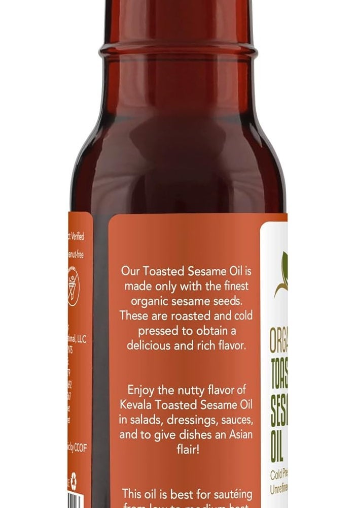 Kevala زيت السمسم المحمص العضوي من كيفالا - 8 أونصات - Image 3