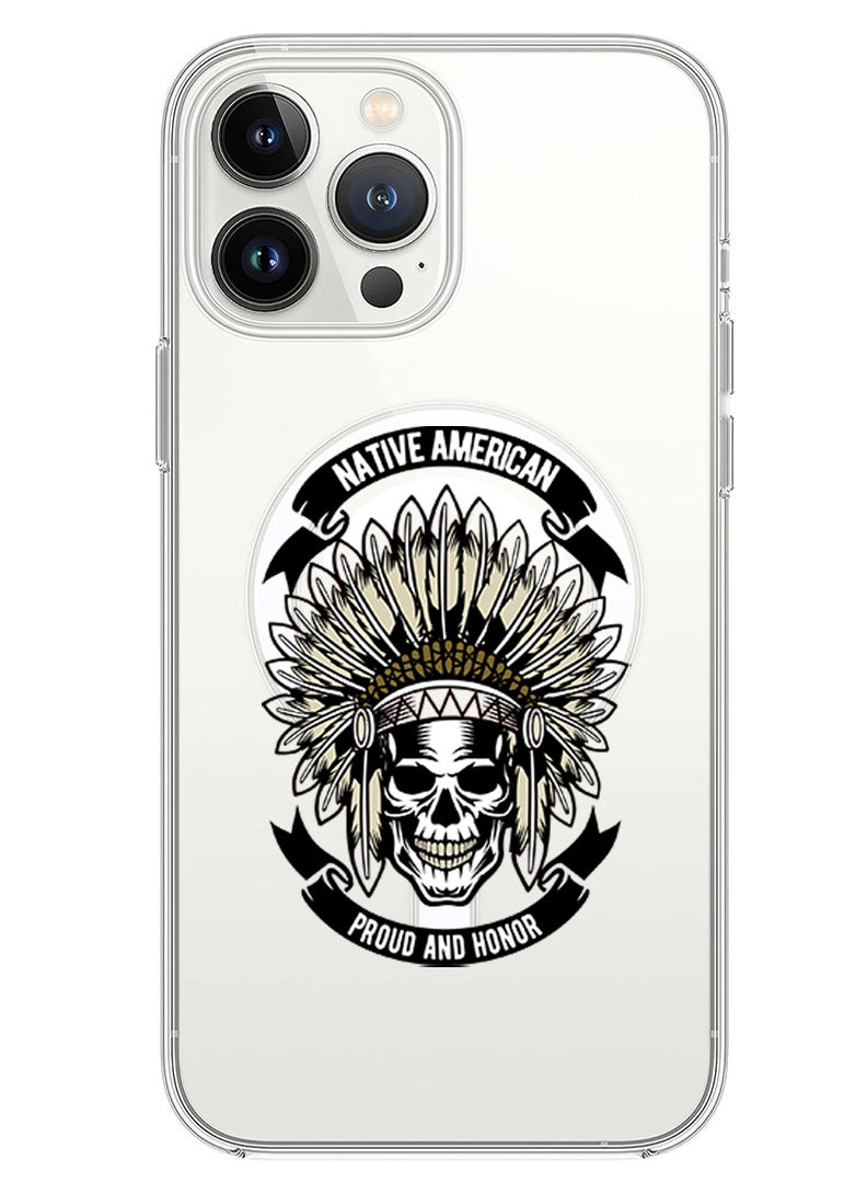 Theodor Magnetic Case for iPhone 13 Pro Max 6.7-inch Compatible with MagSafe Wireless Charging, Shockproof Phone Bumper Cover Native american  copy - Image 1