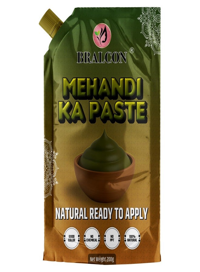 برالكون معجون الحناء من برالكون، حناء طبيعية جاهزة للاستخدام، 200 غرام، خالٍ من المواد الكيميائية - Image 1