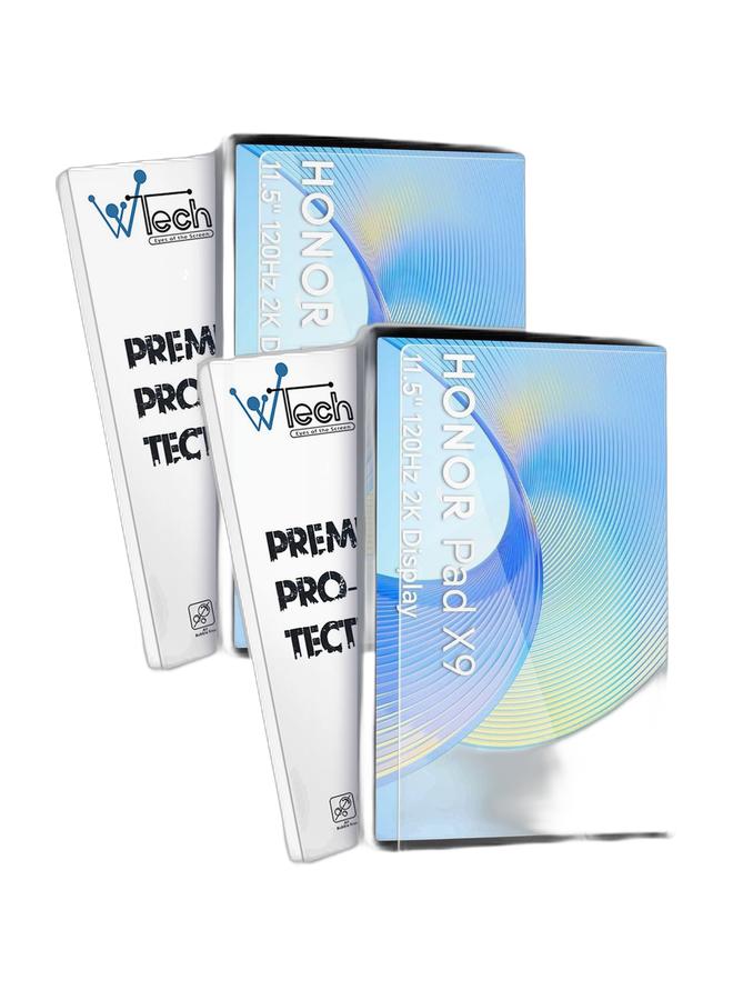 Wtech Honor Pad X9 11.5 Inch 2023 9H HD Tempered Pro Plus Series Glass Screen Protector (TSG9CN) - Clear Bundle - Image 1