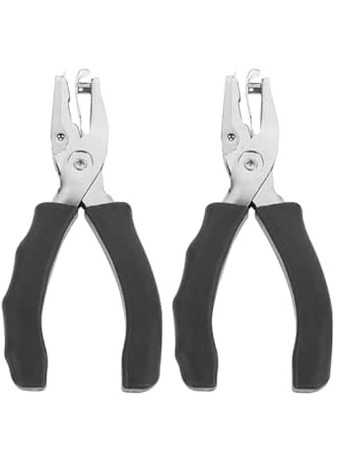 Compact Handheld Single Hole Punch 2 Pack For Office Filing Crafting Soft Grip Handle - Image 1