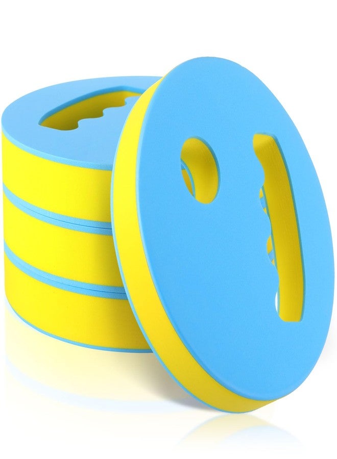 Hungdao 4 Pcs Water Exercise Discs Water Weights for Pool Exercise Set EVA Foam Aerobic Equipment for Adults Hand Held Pool Resistance for Swimming Beginners Arthritis(Yellow and Blue) - Image 1