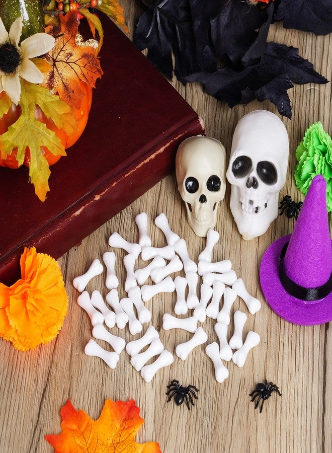 Mifengda 120pcs Mini White Plastic Halloween Skeleton Bones for Crafts, Party Props and Decoration - Image 4