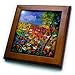 3DROSE 3dRose ft_21111_1 Summer Flowers Framed Tile, 8 by 8-Inch - Image 2
