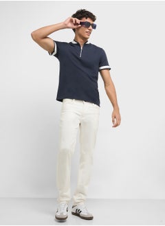 BRAVE SOUL Half Zip Polo Shirt  - Image 4