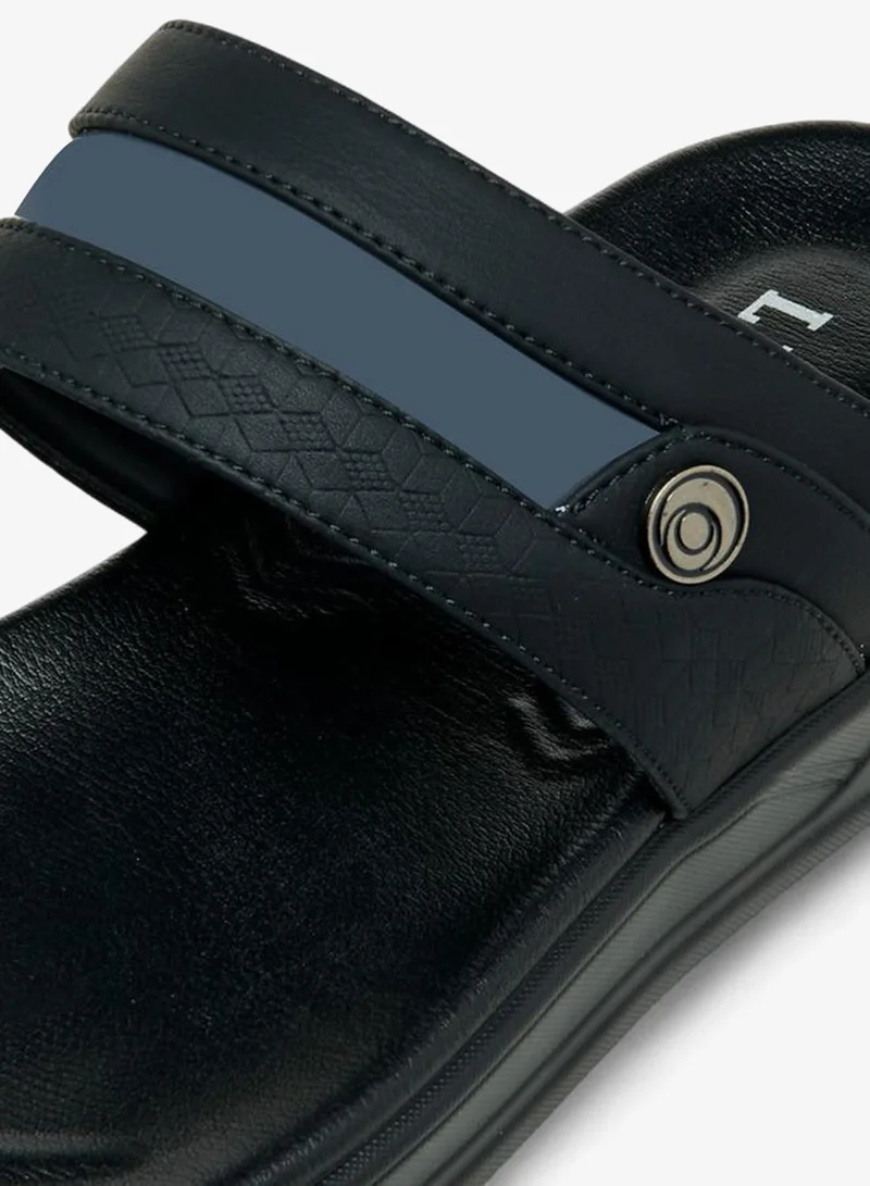 LBL By Shoexpress BLACK Panelled Slip-On Arabic Sandals for Men | Best Price UAE
