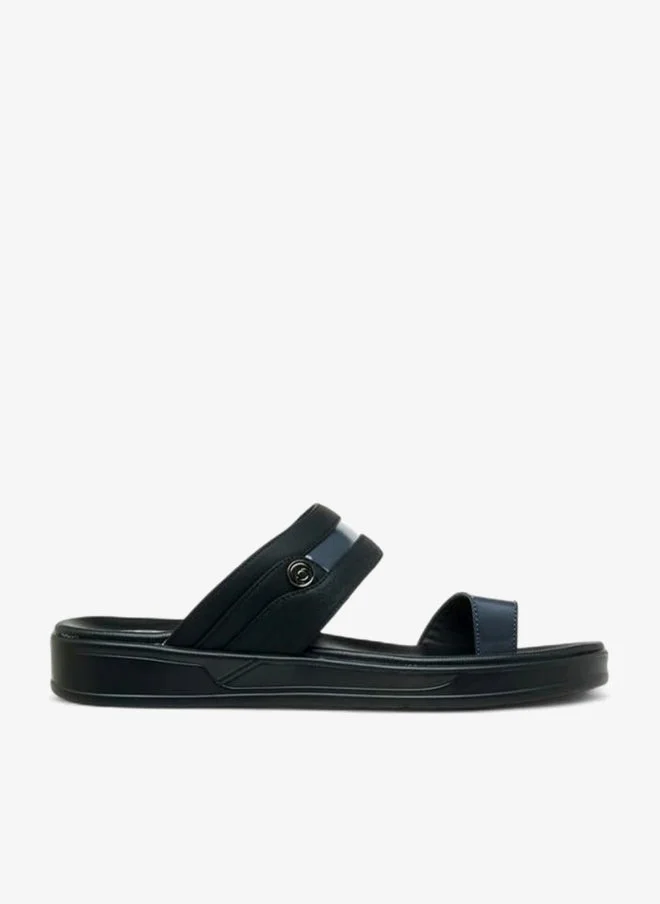 LBL By Shoexpress BLACK Panelled Slip-On Arabic Sandals for Men | Best Price UAE