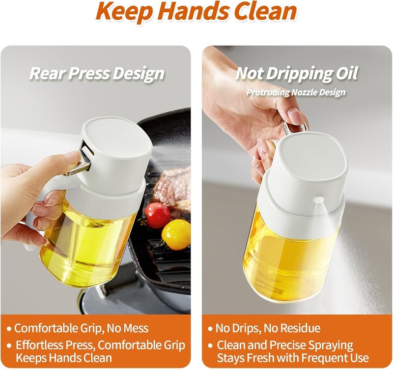 SKYTONE Oil Sprayer for Cooking, 6.8 OZ/ 200 ML Premium Oil Spray Bottle for Kitchen, Food-grade Olive Oil Sprayer, Portable Oil Mister for Air Fryer, kitchen, Outdoor BBQ and Camping (1) - Image 2