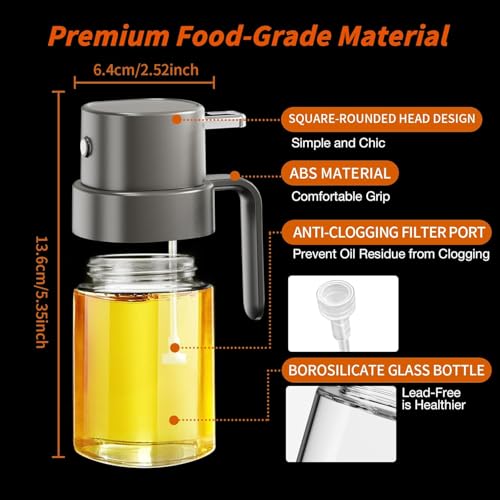 SKYTONE Oil Sprayer for Cooking, 6.8 OZ/ 200 ML Premium Oil Spray Bottle for Kitchen, Food-grade Olive Oil Sprayer, Portable Oil Mister for Air Fryer, kitchen, Outdoor BBQ and Camping (1) - Image 4