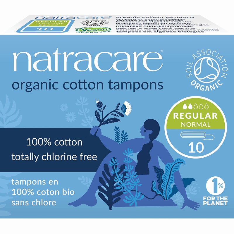 Natracare Non-Applicator 100% Organic Cotton Tampons, Regular, Totally Chlorine Free, Biodegradable and Compostable (1 Pack, 10 Tampons Total)… - Image 4