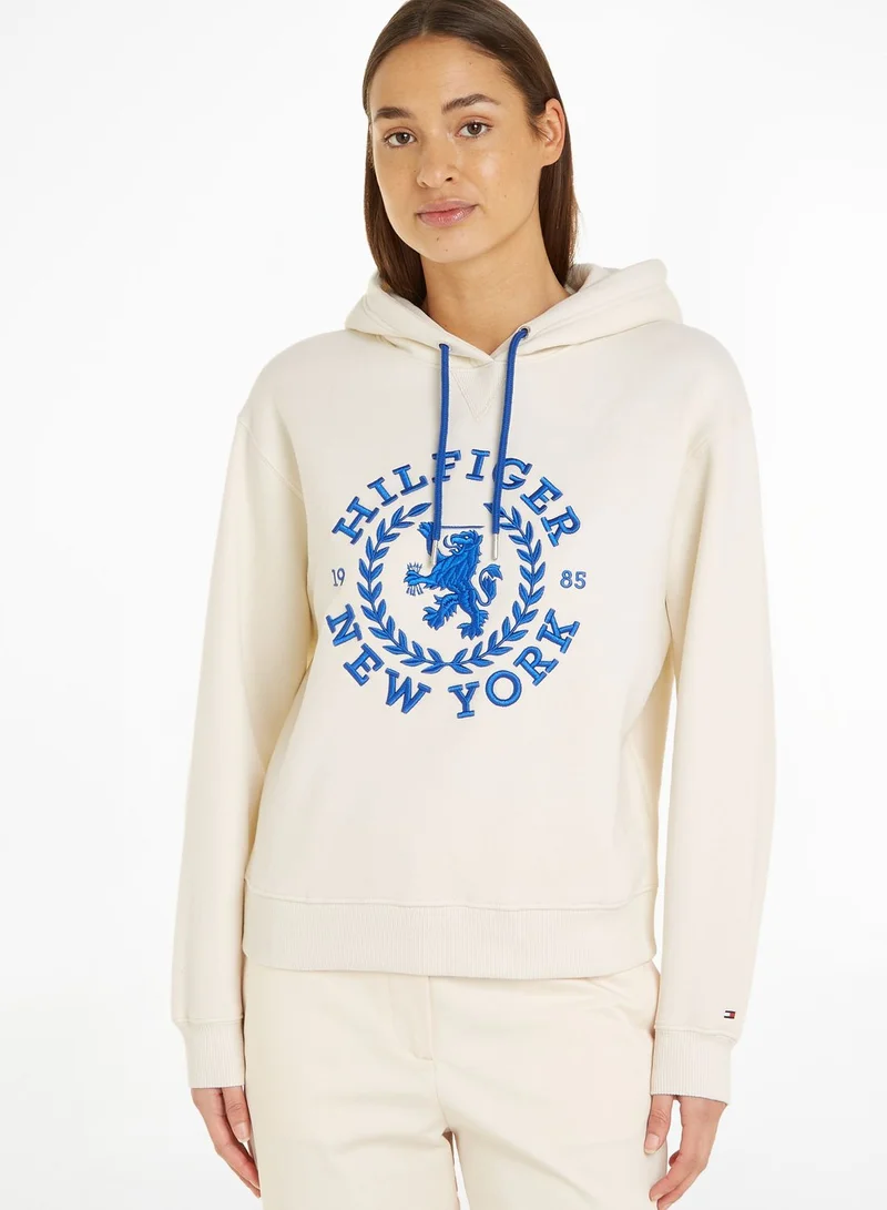 TOMMY HILFIGER Embroidered Logo Drawstring Hoodie