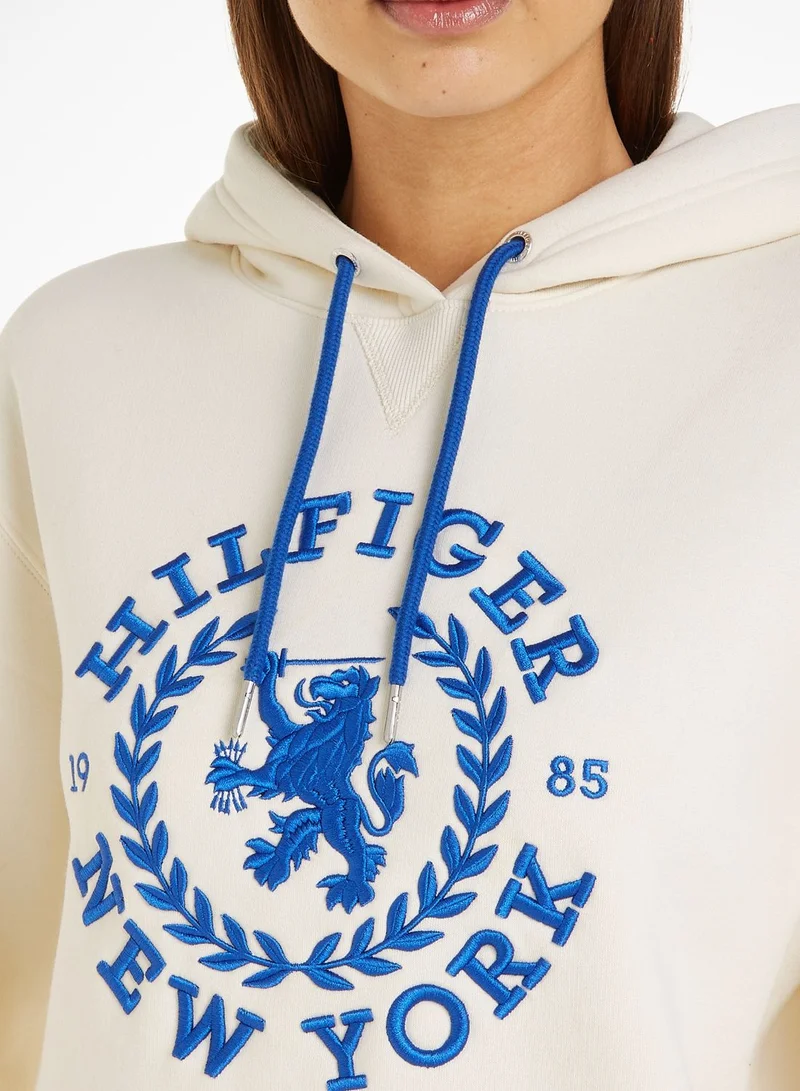 TOMMY HILFIGER Embroidered Logo Drawstring Hoodie