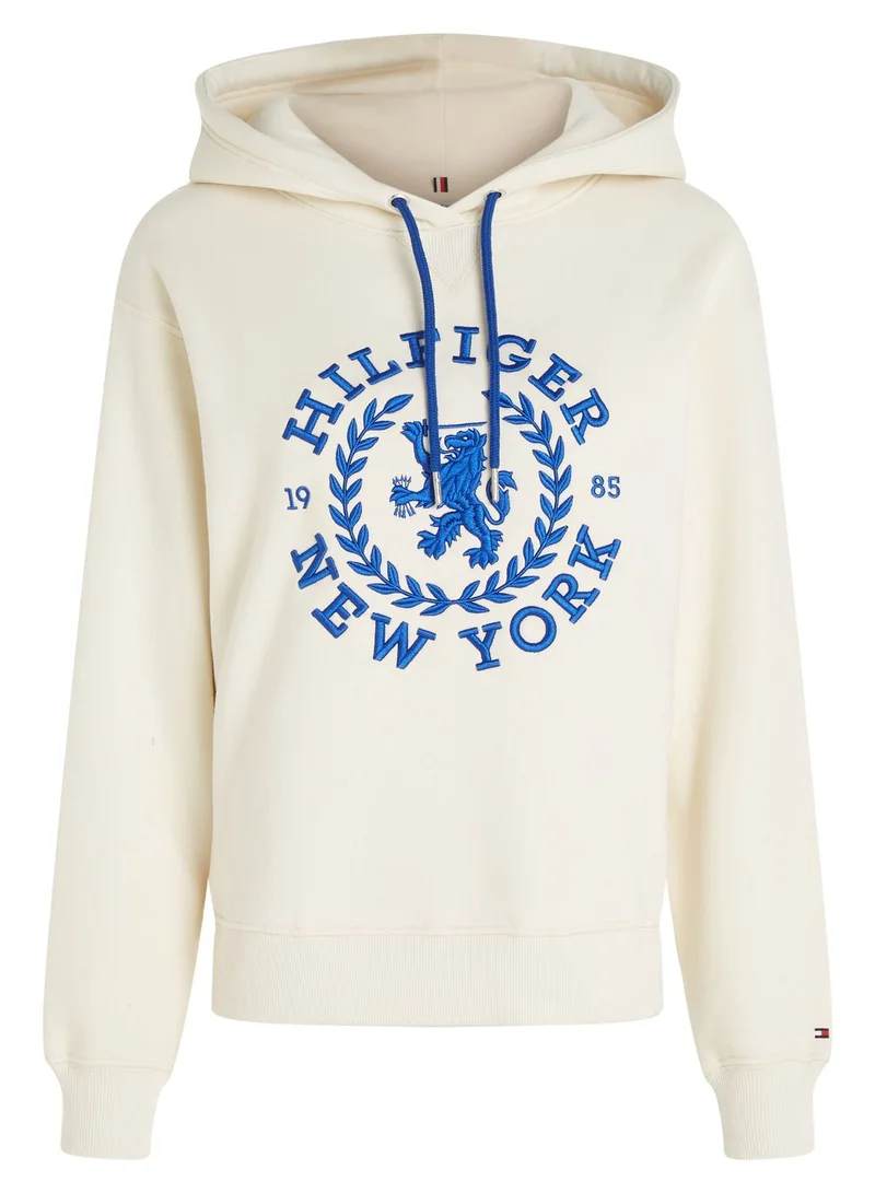 TOMMY HILFIGER Embroidered Logo Drawstring Hoodie
