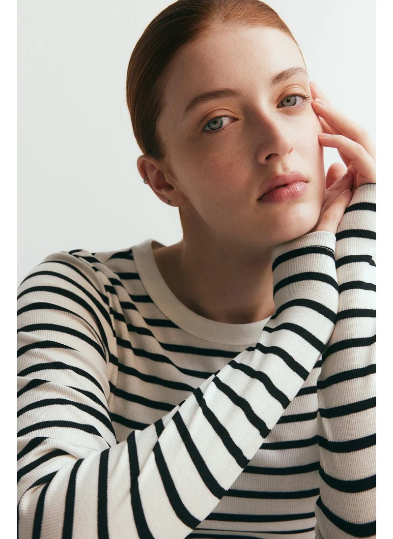H&M MAMA Ribbed jersey top