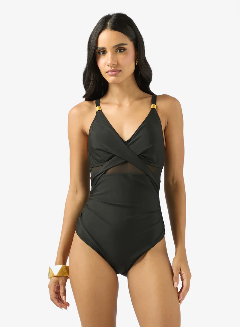 ELLA Swimsuit With Mesh Waist