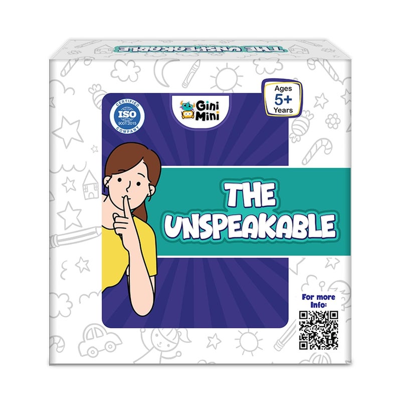 GiniMini The Unspeakable Word Guessing Game for Kids Aged 5 Plus Fast-Paced Educational and Party Game 90 Cards One Minute Sand Timer and Manual Improves Vocabulary Communication and Thinking Skills - Image 1