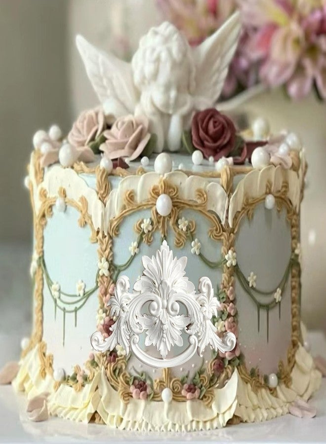 قوالب سيليكون YIHUOMOLDS بتصميم باروكي مزخرفة بنقوش حلزونية ودانتيلية، قالب زهرة بارزة بنقوش حلزونية، قالب زخرفي ثلاثي الأبعاد لتزيين الكيك والكب كيك، شوكولاتة، حلوى، عجينة سكر، طين بوليمر - Image 3
