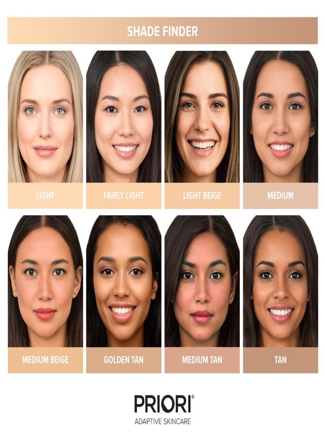 PRIORI Skincare Mineral Foundation, Natural Loose Make Up Powder, Sunscreen Protection, Advanced Skin Correction, Recommended for Sensitive Complexion (Light Beige, 7 Grams) - Image 3