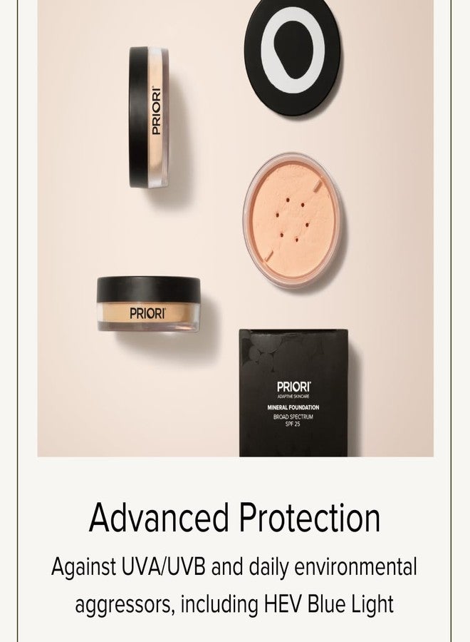 PRIORI Skincare Mineral Foundation, Natural Loose Make Up Powder, Sunscreen Protection, Advanced Skin Correction, Recommended for Sensitive Complexion (Light Beige, 7 Grams) - Image 5