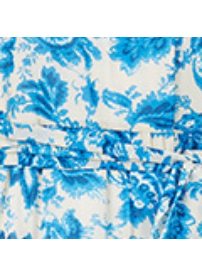 يامي فستان ميدي بياقة هالتر وطبعات زهور - Image 5