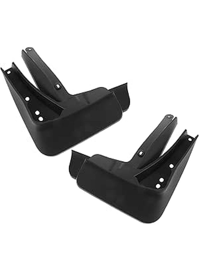 Universal Car Mudguard Set 4Pcs Soft Plastic Front Rear Splash Guards Black - Image 1