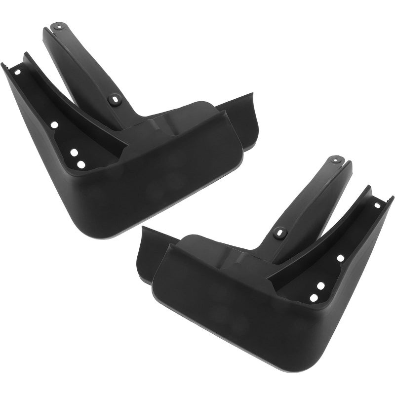 Universal Car Mudguard Set 4Pcs Soft Plastic Front Rear Splash Guards Black - Image 2