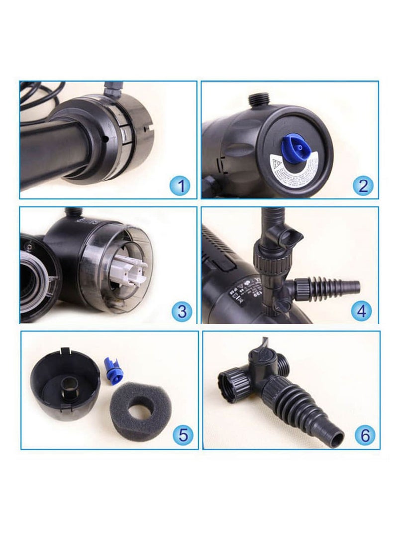 Generic Submersible Filter with Fountain for Large Aquariums and Ponds with UV Sterilization Lamp – 1000 Liters per Hour – Efficient Water Filtration and Sterilization for Healthy Aquatic Environments  - Image 4
