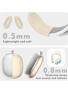Aookay TPU Case Cover for AirPods Max 2/1 Headphones, Ear Pad Case/Ear Cups Cover/Headband Cover for AirPods Max, Accessories Soft Silicone Skin Protector (Star Light)  - Image 5
