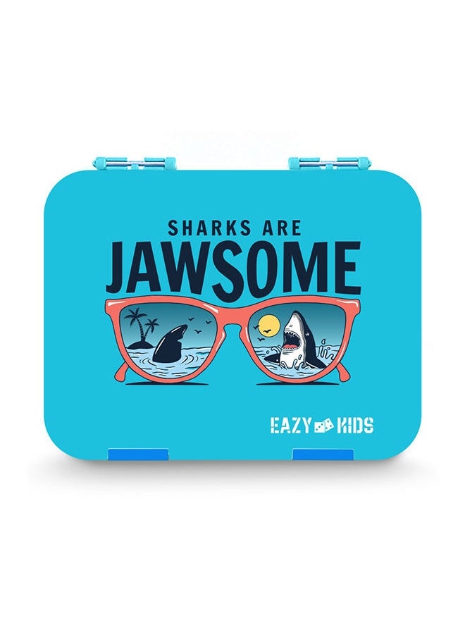 Eazy Kids Bento Boxes With Insulated Lunch Bag Combo - Jawsome Shark Blue  - Image 2