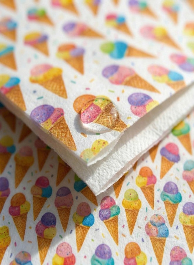 Gugowin 40 Pack Party Napkins, Colorful Cone Pattern, 2-Ply Disposable Paper Napkins for Dessert Tables, Summer Parties, Catering, Cafe and Adult Gatherings (40, Classic Pink Cone) - Image 3