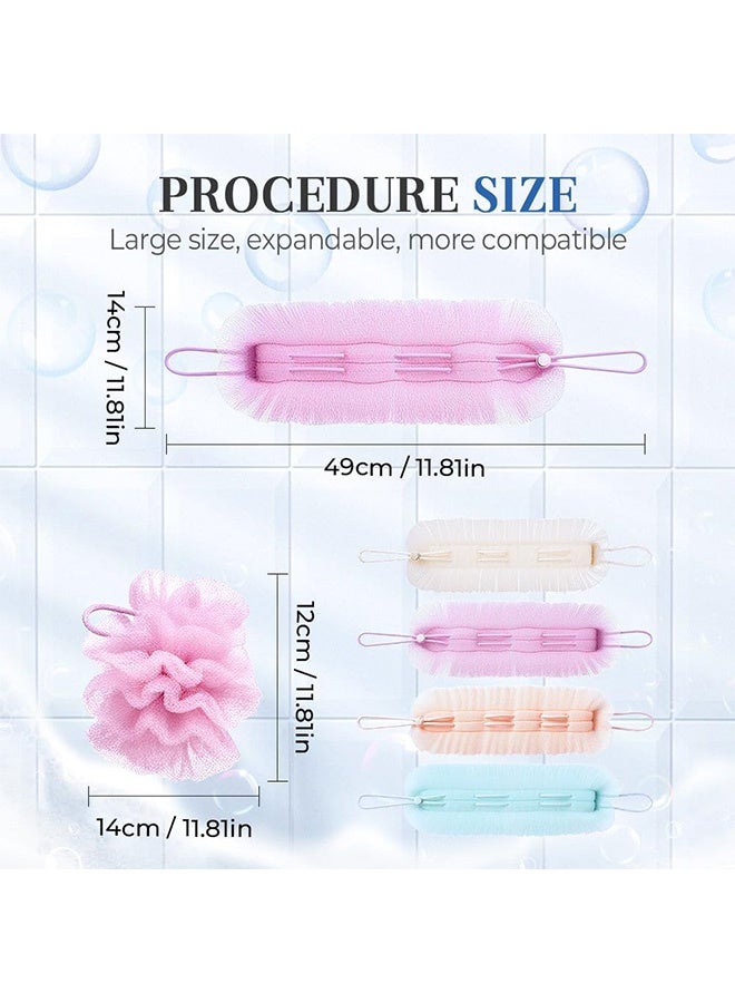 Quantum 2 PCS Bath Shower Mesh Sponge, Exfoliating Back Scrubber Bath Sponge for Shower, Exfoliating Washcloth Towel Back Washer for Shower for Men Women - Image 2